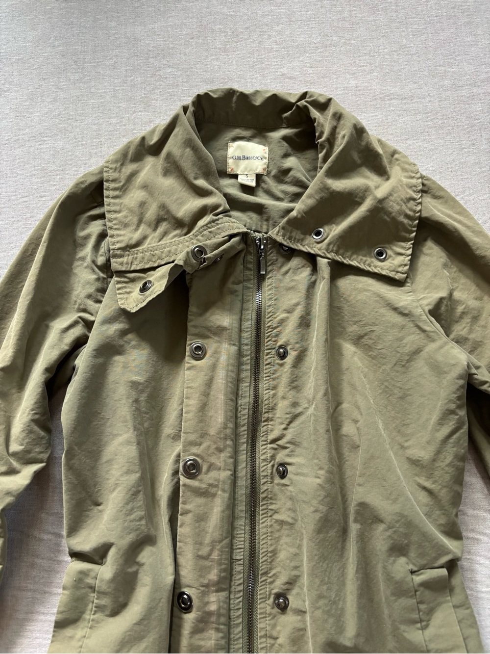 G.H. Bass & Co. Olive Utility Trench Jacket - Picture 4 of 9